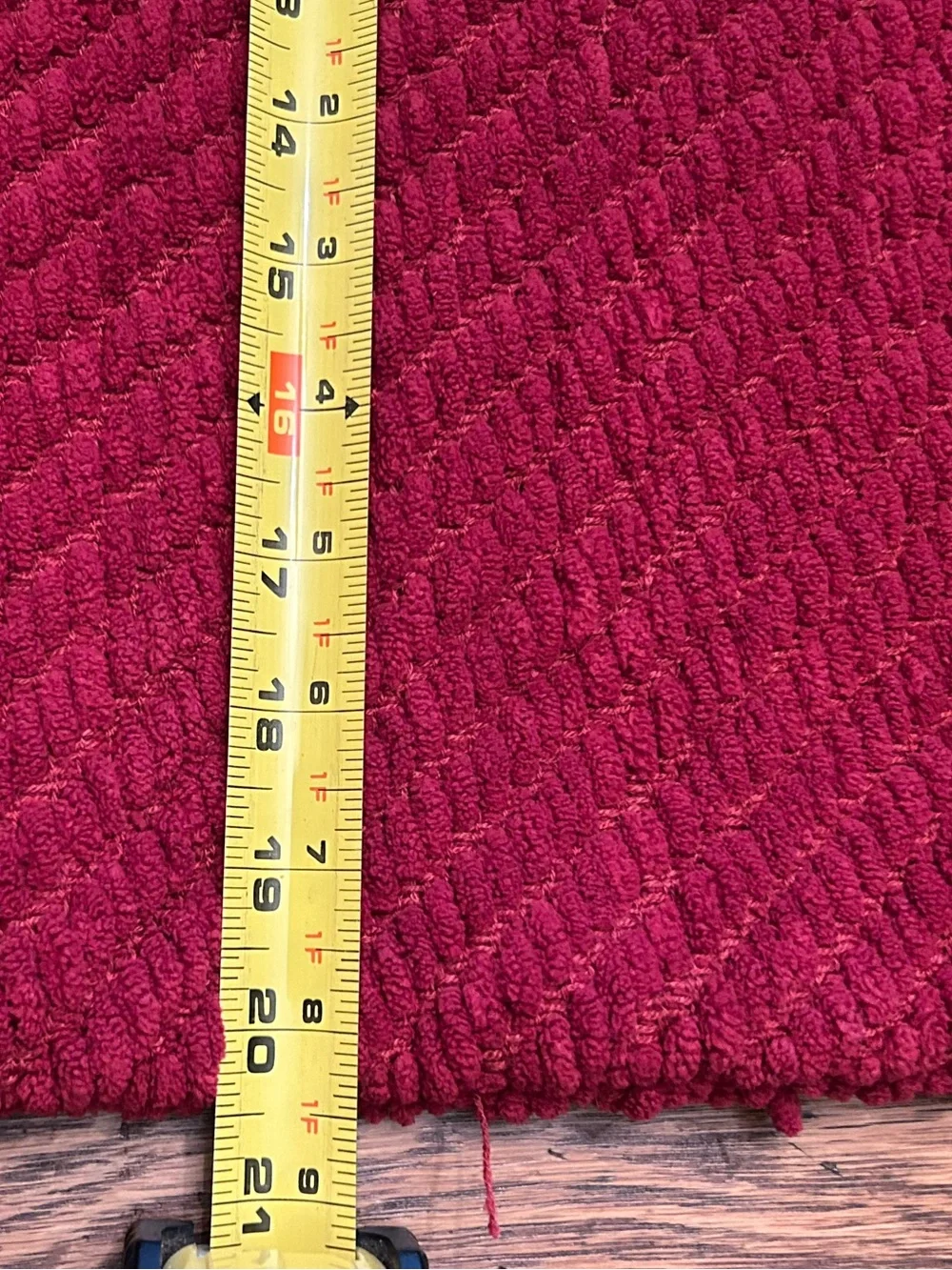 Pottery Barn Burgandy Red Decorative Pillow Cover w/Chenille Woven Texture 20x20